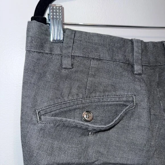 Brooks Brothers Red Fleece Mens Gray Slim Fit Trouser Pants W34 L34 - Picture 8 of 9